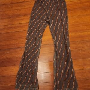 iNAMORATA Burgundy and Green Patterned Pants